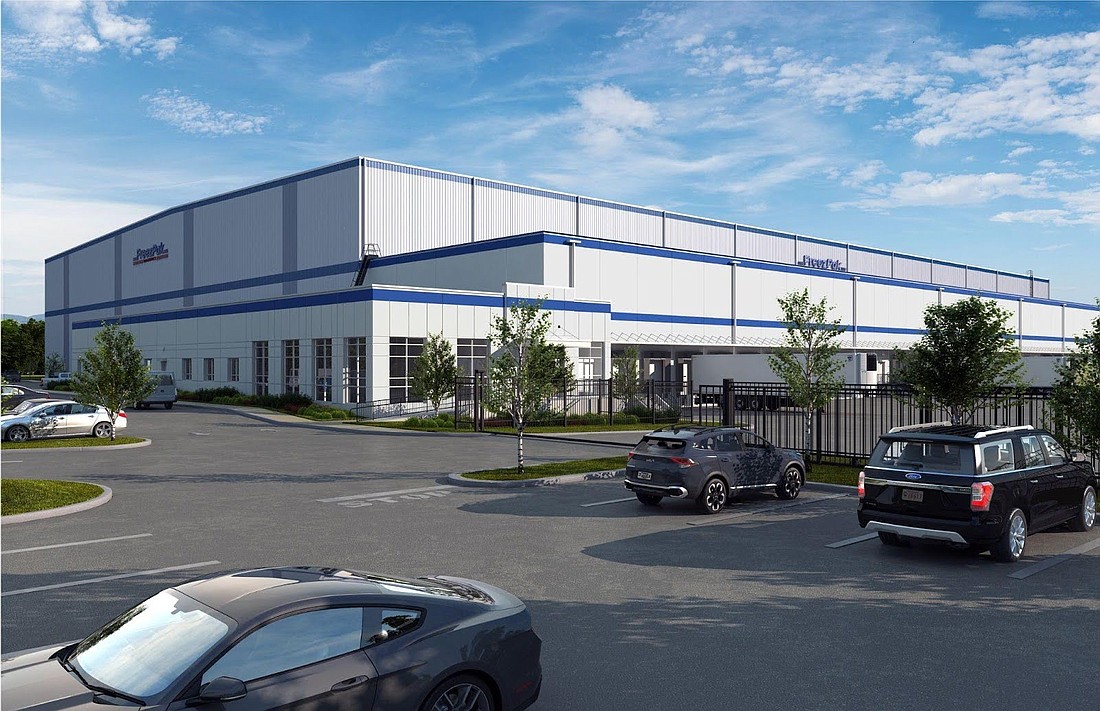 A rendering of the 275,000-square-foot cold storage FreezPak facility in Jacksonville.