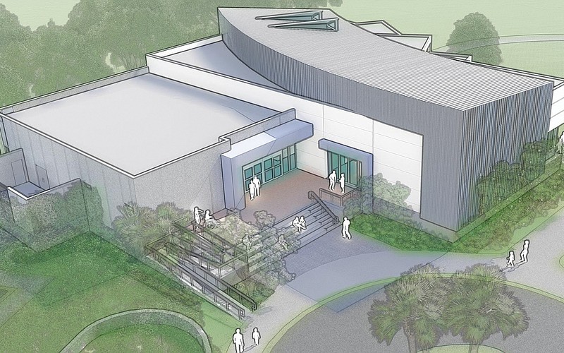 A May 2024 rendering of the Sarasota County library on Longboat Key.