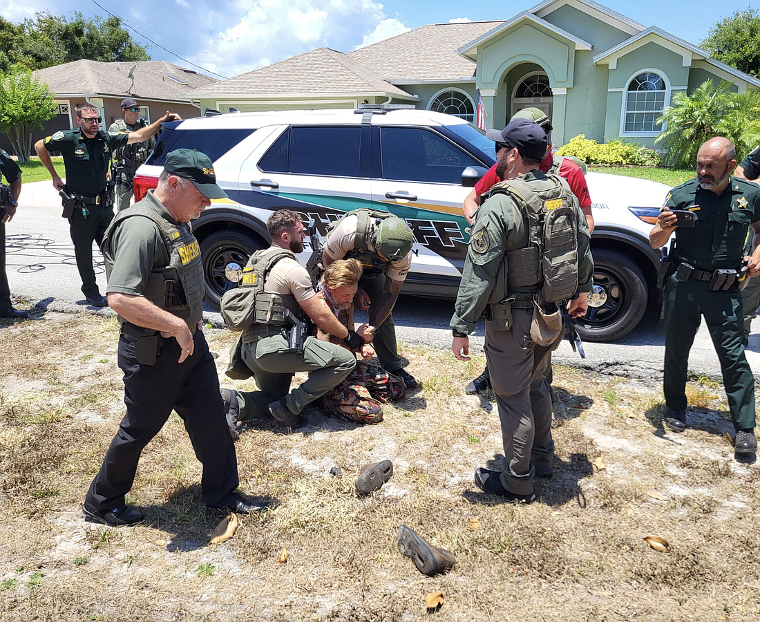 Robert Detherow is arrested by FCSO deputies. Courtesy photo