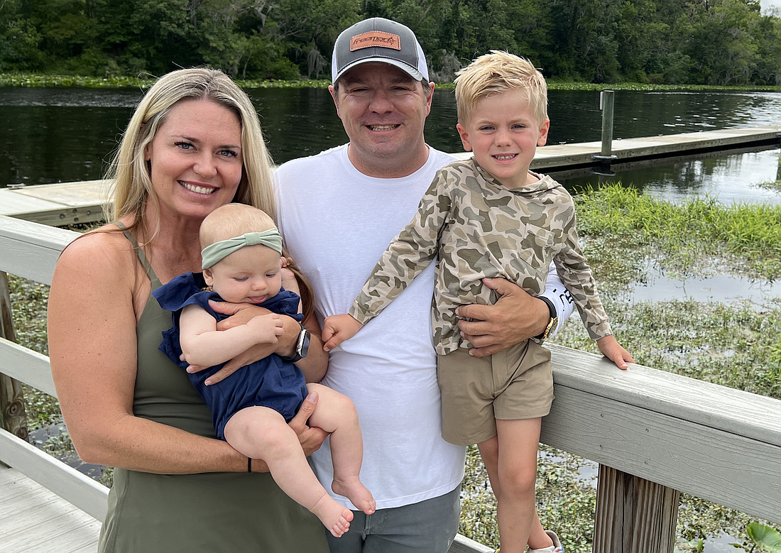 Spouses Margo Klar and Nathan Stuart with their children, Cleo and Daxton. The couple founded the Fish House chain of restaurants in 2018 and have multiple projects in the works.