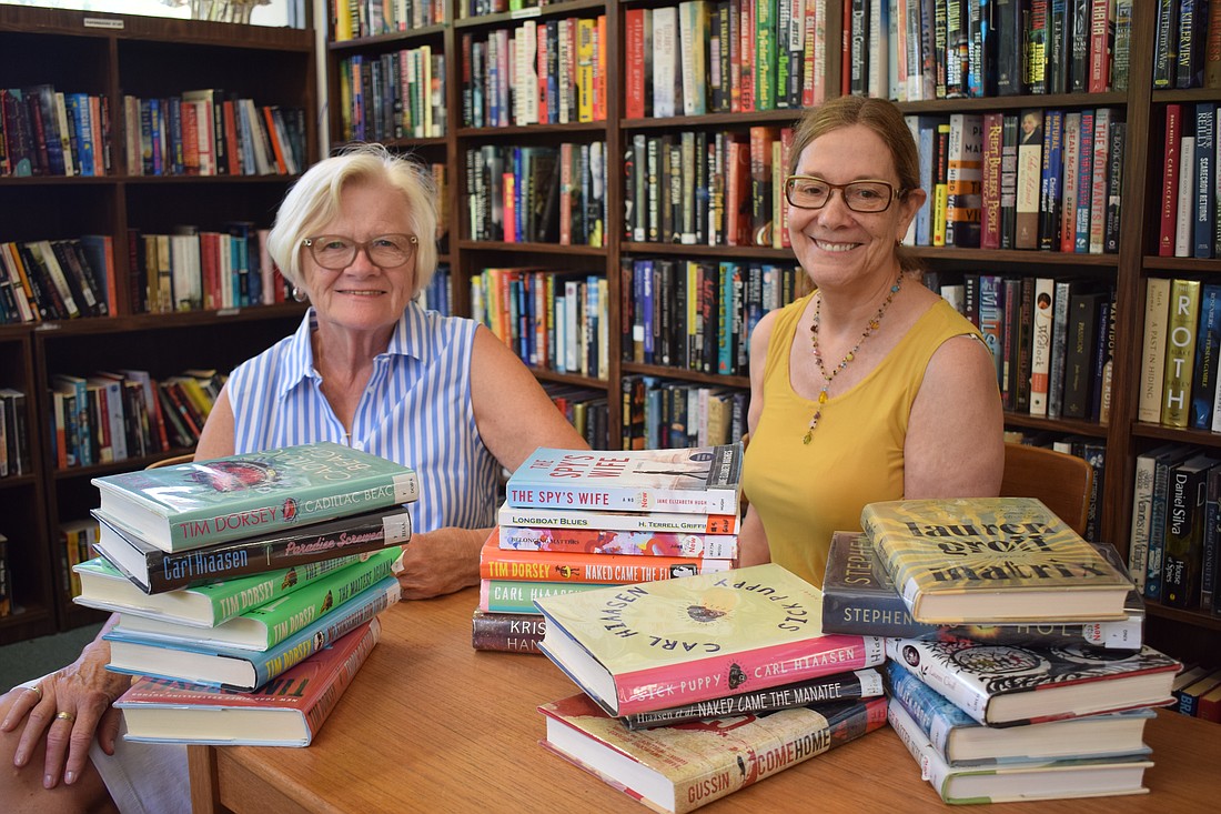 Barb Torrence and Susan Walters, Longboat Library volunteers