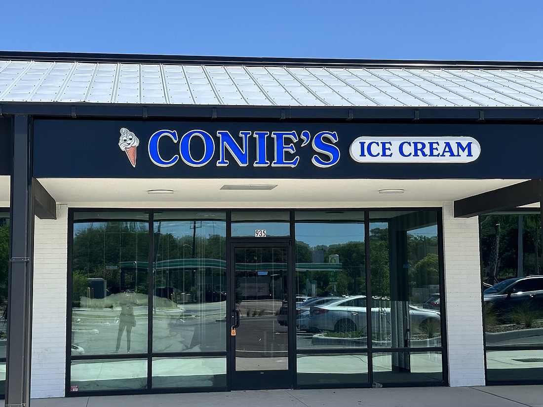 Conie’s Ice Cream is building-out at 903 University Blvd. N., Space 935, in the College Park shopping center in Arlington. The sign is already in place.