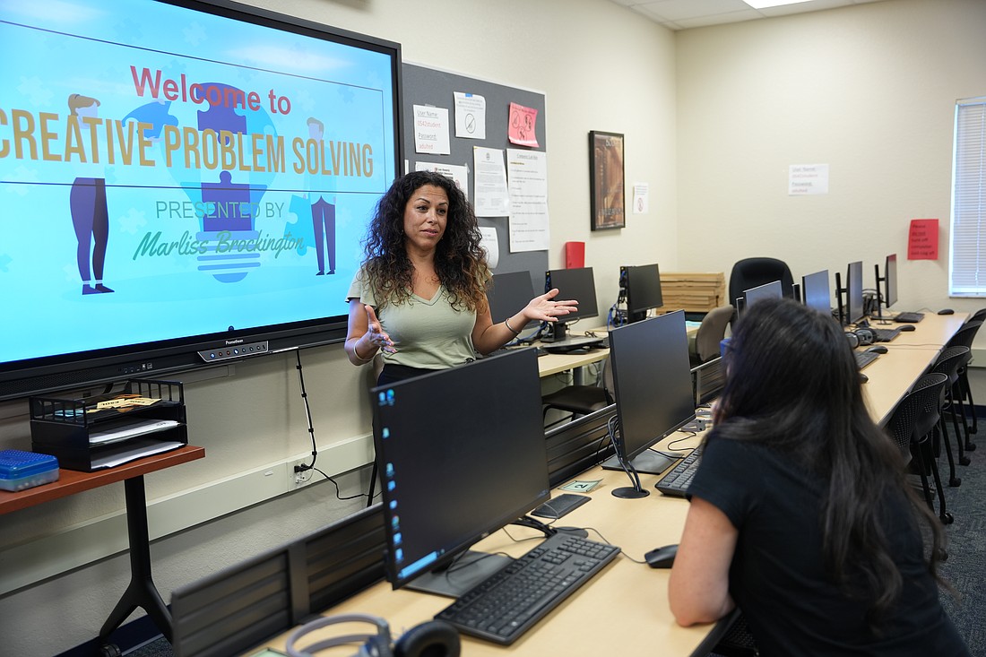 Marliss Brockington, a program coordinator for The School District of Lee County says the skills taught at Upskills Village are both for people entering the workforce and "people who have been in the workforce and want to improve their interpersonal skills."