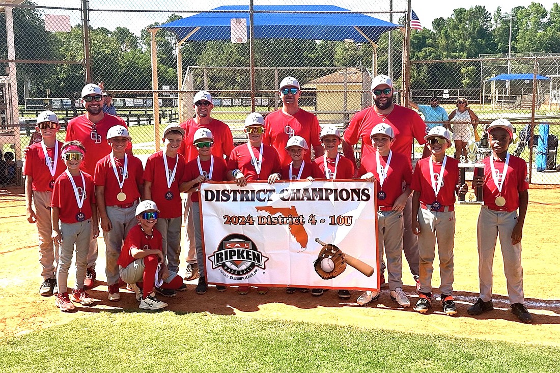 Ormond Beach 10U All-Stars. Coaches: Colin Gray, John Holcomb, Tom Reardon and Justin McLeod. Players: Blake Gray, Luke Holcomb, Dominic Santoianni, Espn Haines, Madden Weisman, Beckett Reardon, Nick Miller, Barry Kral, Shamus Lafferty, Carson McLeod, Declan Tran and Luca Jegede. Courtesy photo