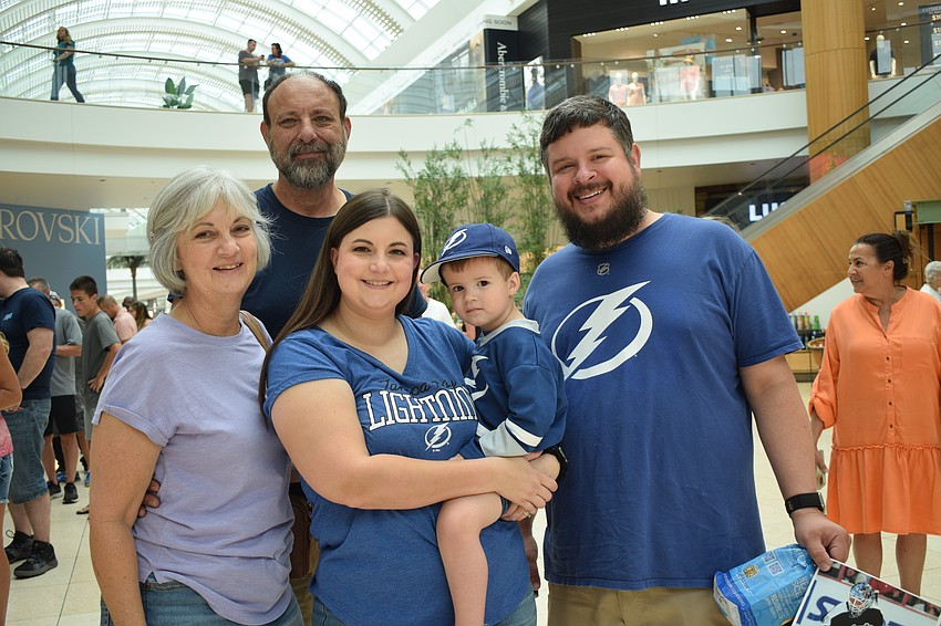 Lakewood Ranch's Jeri Schleicher, Todd Schleicher, Nadine Berchen, 2-year-old Carson Bercher and Matt Bercher celebrate Father's Day by Daren Puppa, who played for the Tampa Bay Lightning from 1993 to 2000.