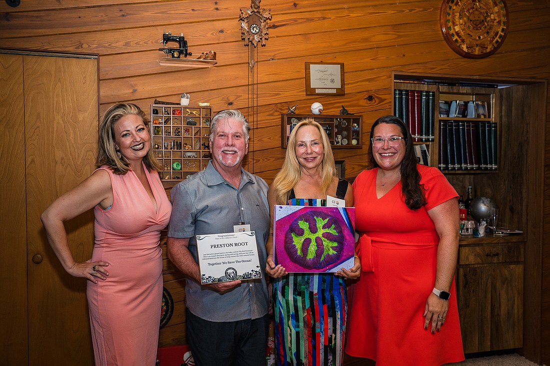 Philanthropic Advisor Tiffany Joubert, Preston Root, Lynn Root and Courtney Edgcomb, president and CEO of the Community Foundation and United Way of Volusia-Flagler Counties. Courtesy photo