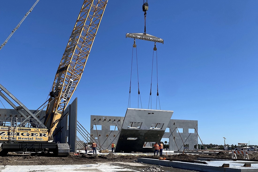 Construction takes place on the K-8 at Skye Ranch.