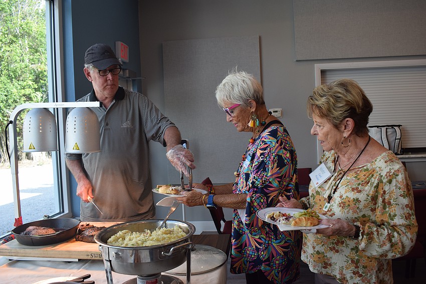 Chef David Stone, Connie DiMaggio and Carol Peschel