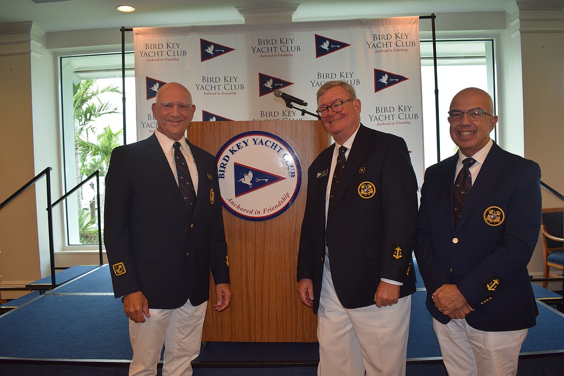Commodore Michael Landis, Vice Commodore Tony Britt and Rear Commodore Saul Landesberg