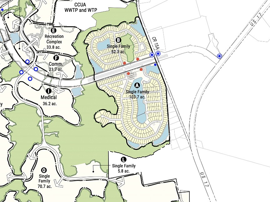 The Governors Park South development calls for 401 single-family homes on about 235 acres including amenities in Green Cove Springs.