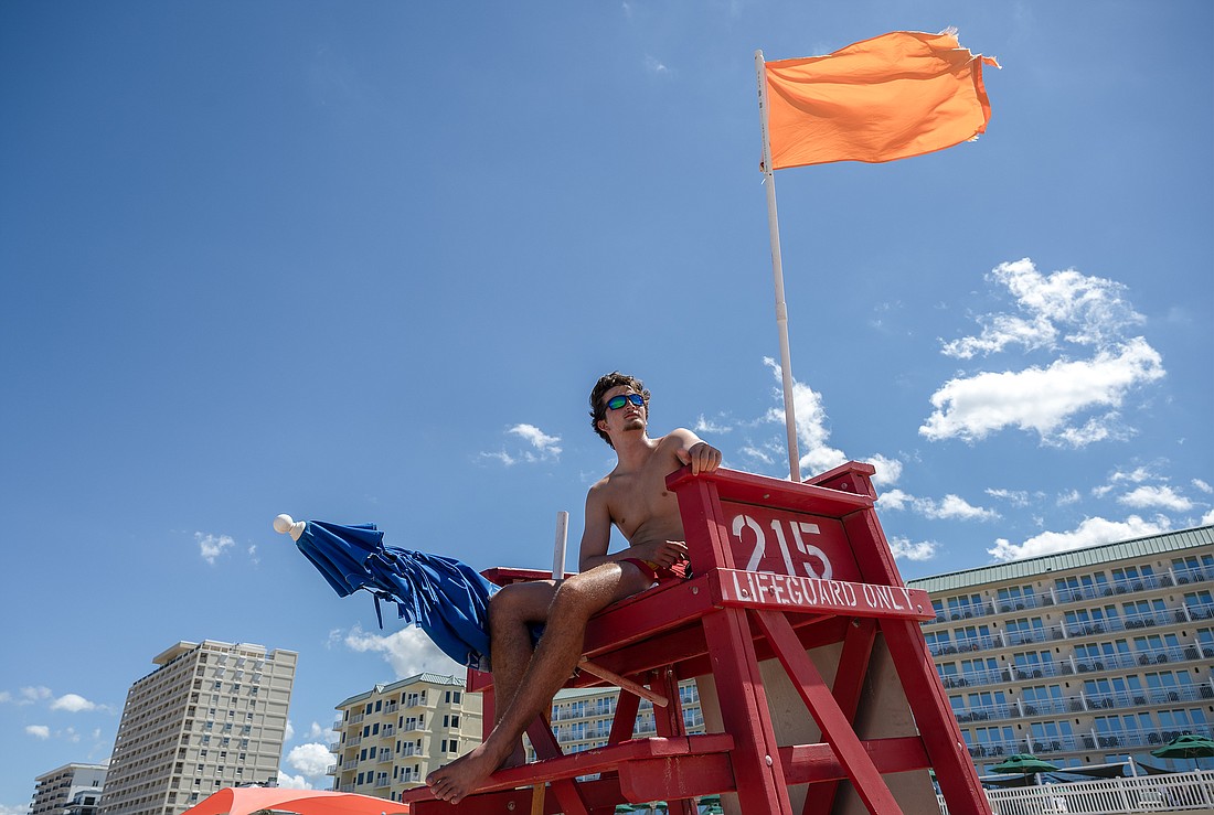 Lifeguard Jacob Hucka graduated from Seabreeze High School in 2024. Photo by Michele Meyers