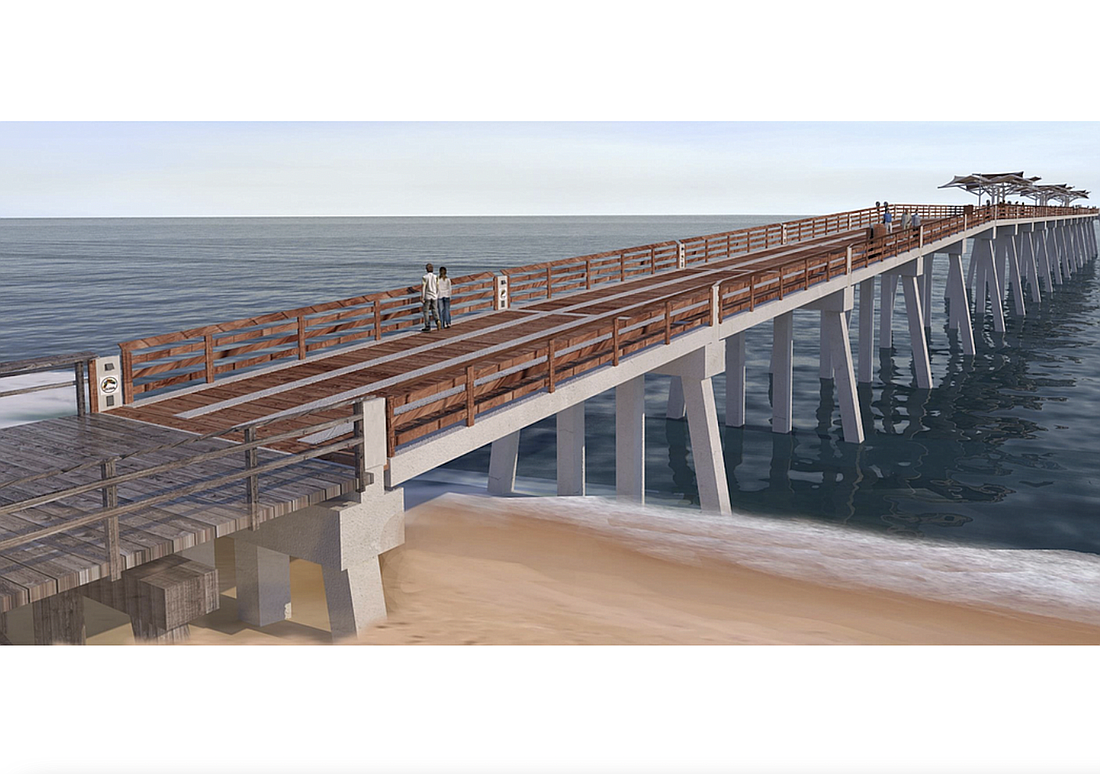 A rendering of the reconstructed Flagler Beach pier design. File photo courtesy of Moffatt & Nichol