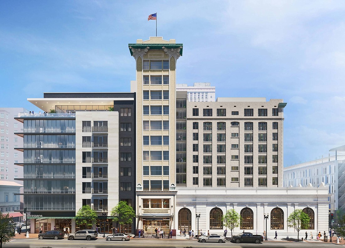 Plans for a redeveloped Laura Street Trio include a hotel, restaurants and apartments.