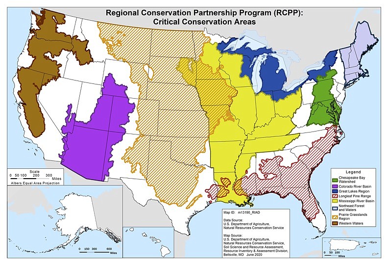 This map shows the USDA's Critical Conservation Areas. All of Manatee County falls within a CCA.