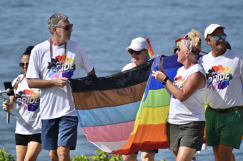 Daniel Fecteau and Chris Ceruti lead the way towards the bridge.