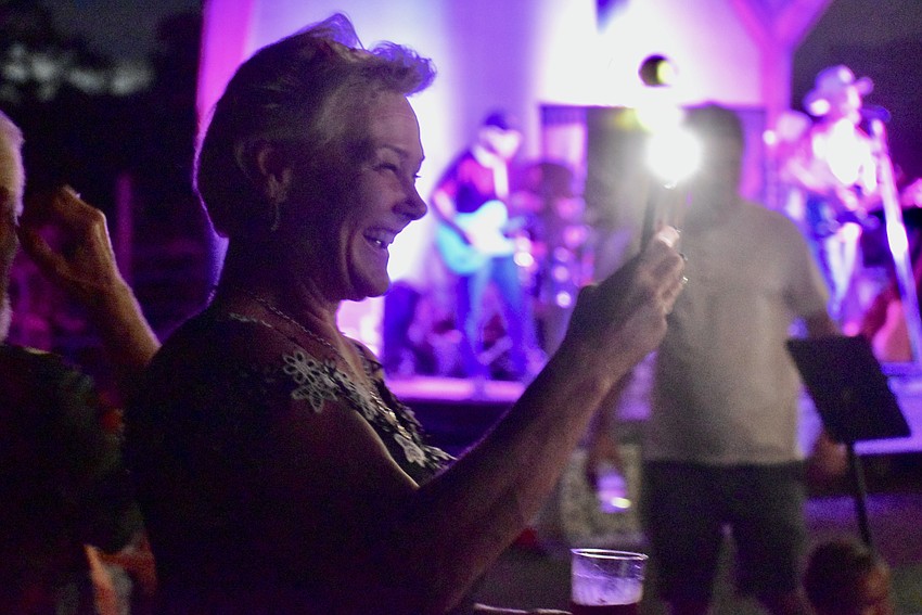 Karen Gooden gets a video to remember the evening.