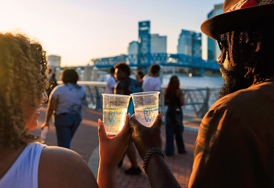 Downtown visitors can now legally drink alcoholic beverages on the Northbank and Southbank Riverwalks using special cups.
