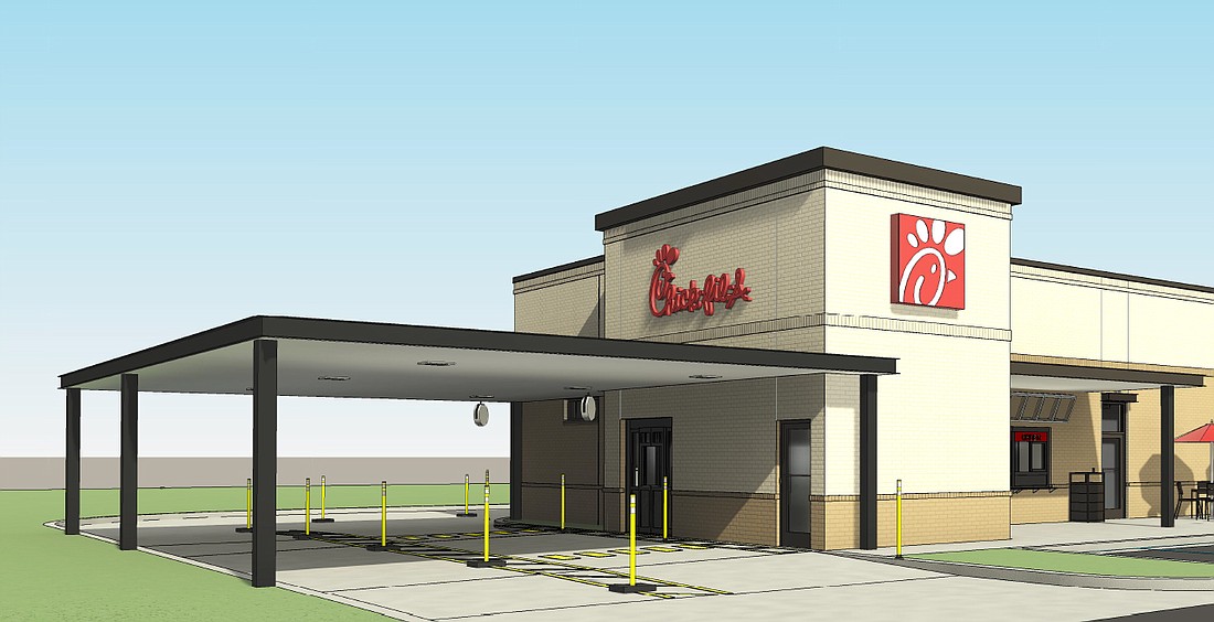A drive-thru-only Chick-fil-A is planned in the Atlantic North shopping center at 11909 Atlantic Blvd.