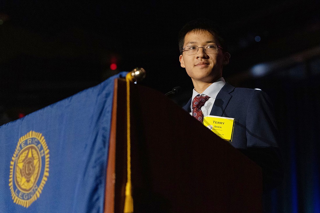 Terry Shen at the American Legion's annual Boys State