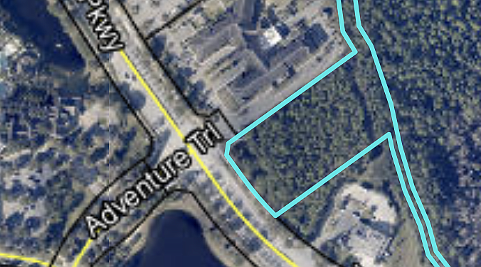 "Project Adventure Retail" is planned on a 2.66-acre site at southeast Adventure Trail and Crosswater Parkway.