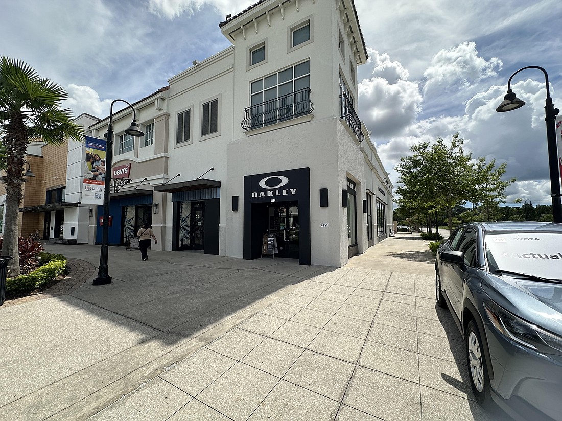 Oakley sunglasses at 4751 River City Drive, Space 143-A, in St. Johns Town Center is in the space planned for Swiss watchmaker Breitling.