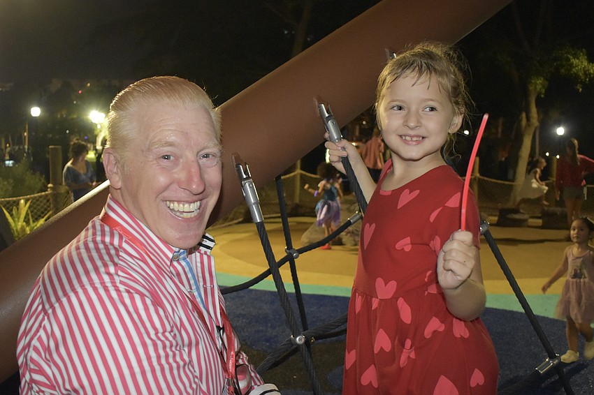 Bello Nock and his granddaughter Candice Nock, 7, enjoyed their time watching the fireworks.
