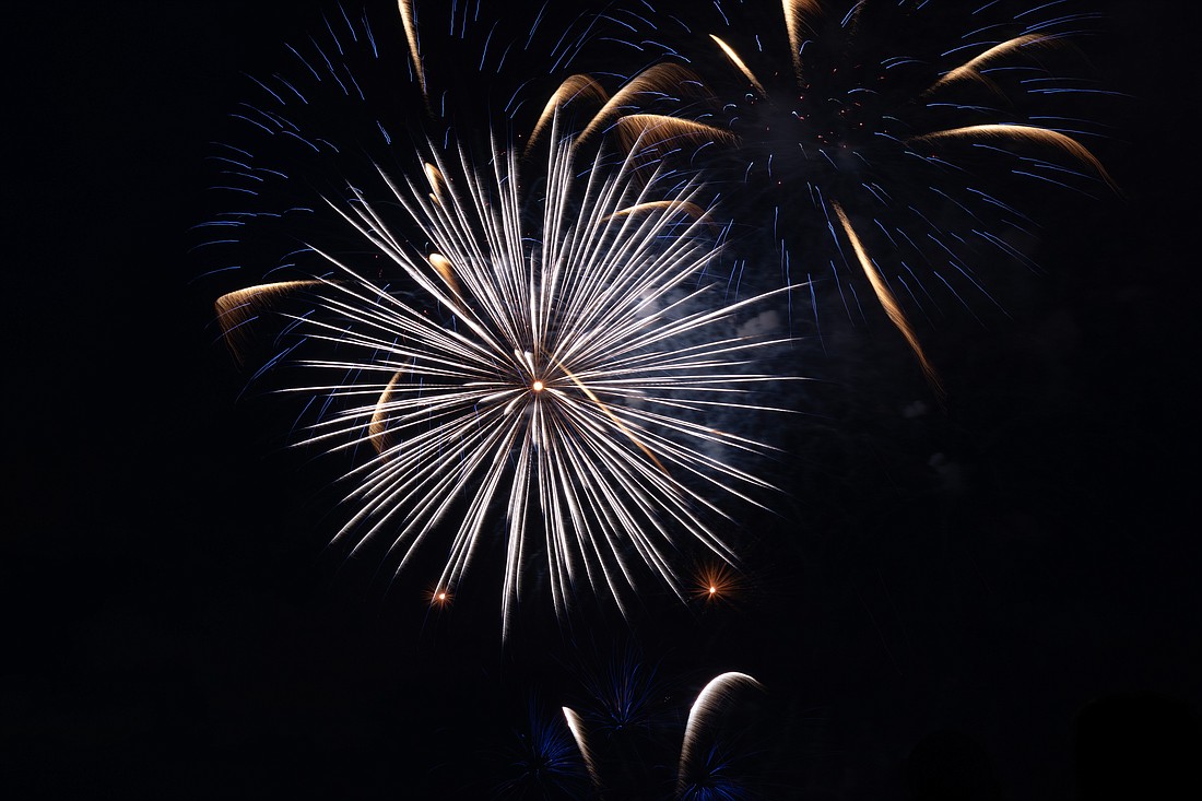 Fireworks light the skies over the Halifax River in Ormond Beach on the Fourth of July. Photo by Suzanne McCarthy