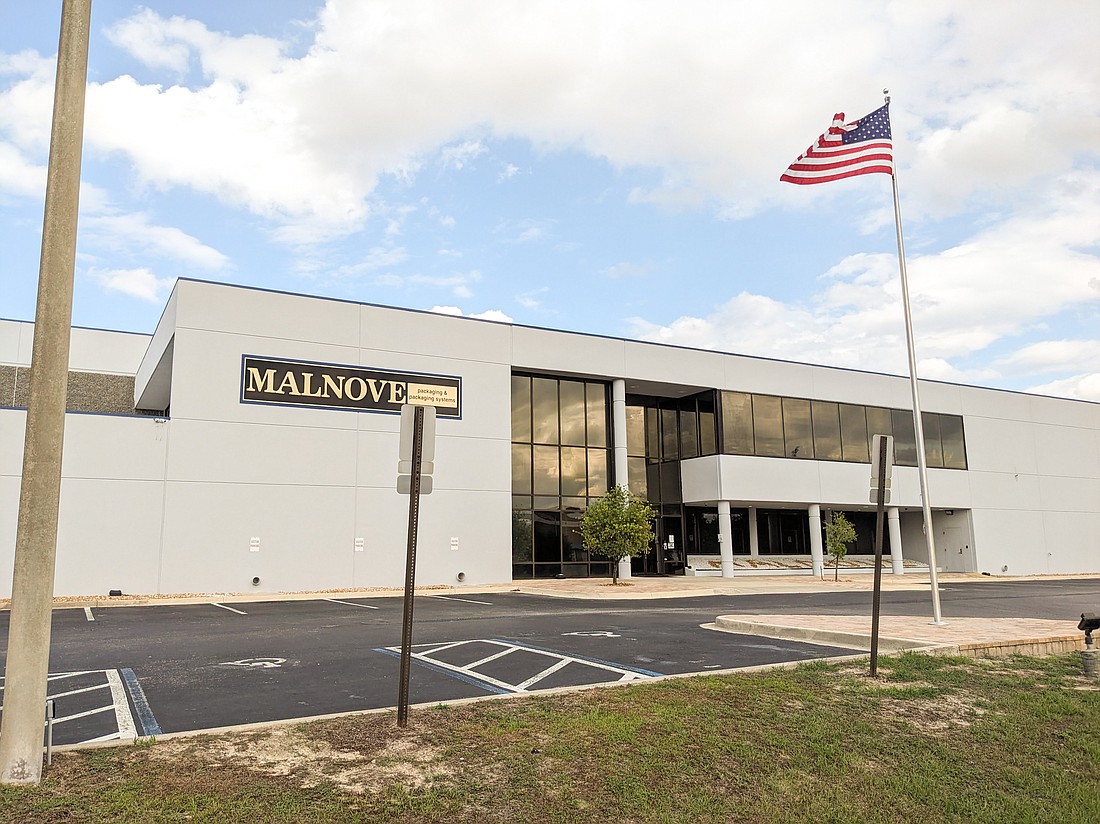 The Malnove warehouse at 10500 Canada Drive in North Jacksonville.