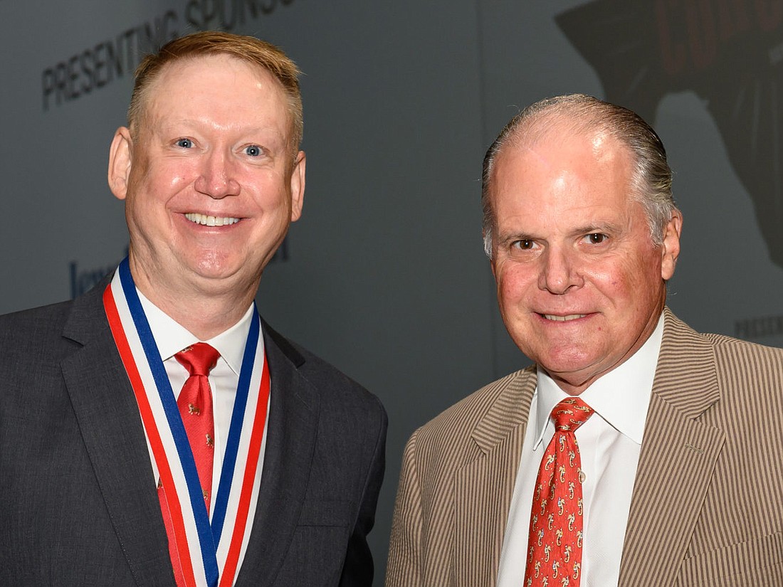 New Underwood Jewelers President Michael Richards, left, and Clayton Bromberg, the former president who is continuing to be the retailer's chairman.