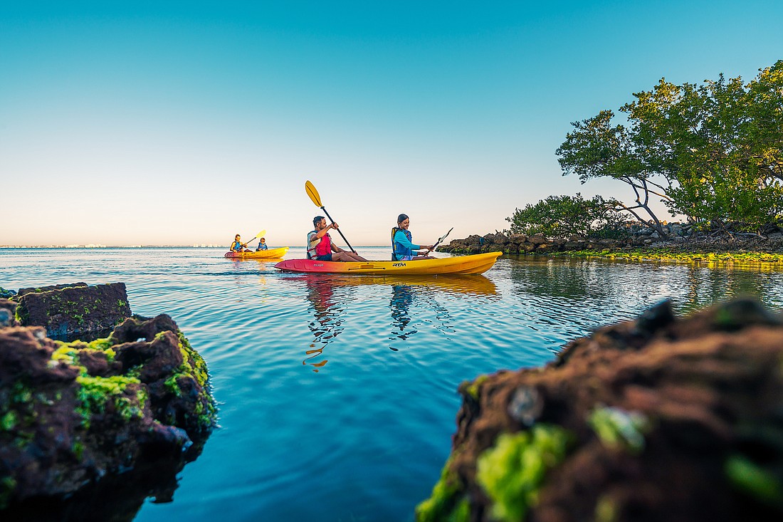 Visit Sarasota County works to attract nature tourism, capitalizing on activities such as kayaking at The Bay park.