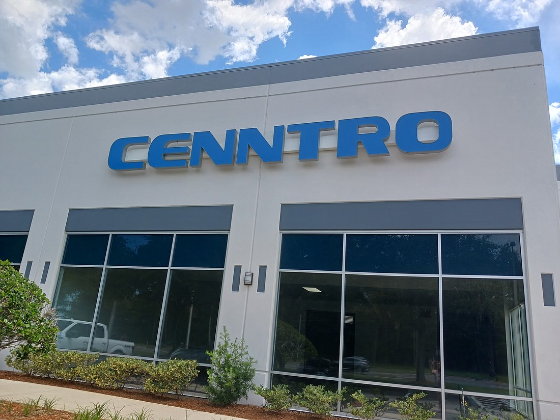 Cenntro’s showroom at 11840 Beach Blvd. is empty, but the sign is still up.