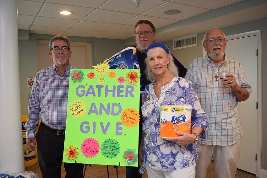 Gary Scott, Rev. Jeffrey Nunes, Sandra Johnson and Gene Tischer