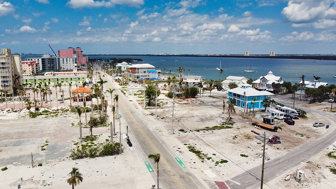 Hurricane Ian hit Fort Myers Beach in 2022 and caused major damage to homes in the area.