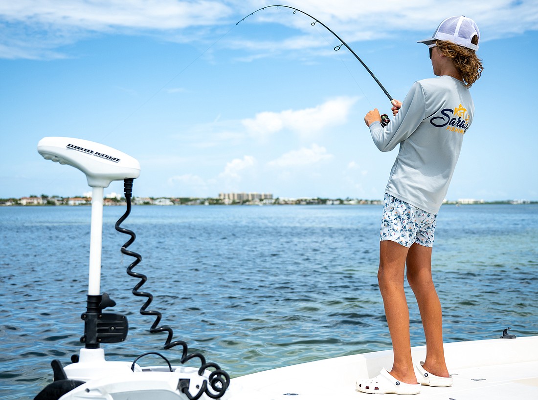 Jackson Hostetler fishes with the camp the week of July 15.