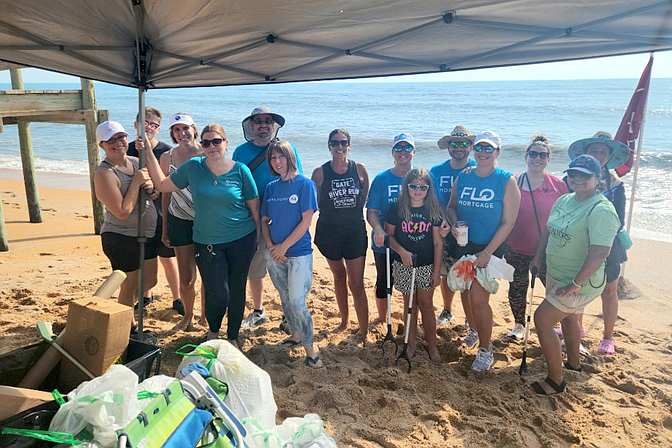 Stellar MLS volunteers partnered with the Flagler County Association of Realtors to participate in the Clean Up Florida Waters program at the Flagler Beach Pier. Courtesy photo