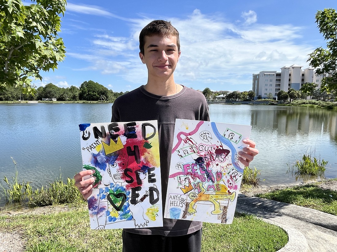 Lakewood Ranch's Zachary Keshish spends 20 to 40 minutes creating each of his works of art. Some, like "Need 4 Speed" start with an idea such as the saying "need for speed" while others are simply what comes to his mind at the moment.