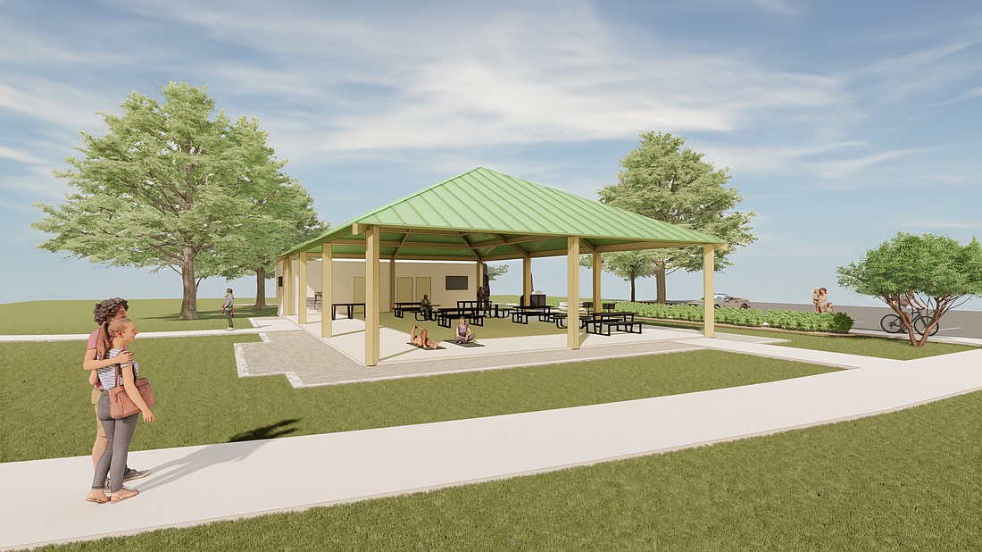 The new pavilion will be built with steel and cement. It will also feature a more open layout.