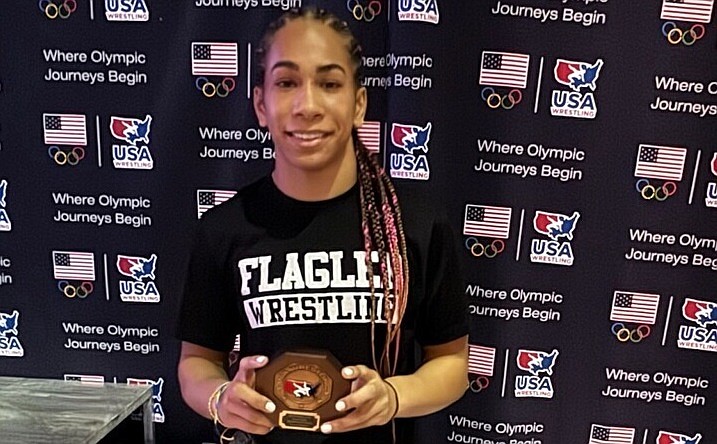 Christina Borgmann placed sixth in her weight class at the 2024 U.S. Marine Corps Junior and 16U Nationals in Fargo, North Dakota. Courtesy photo.