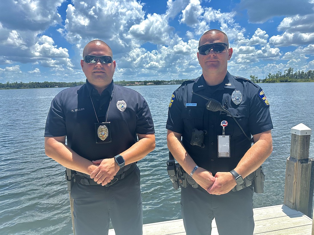 Officers Ryan Miller, left, and Jonathan Cassin are making a difference at the Windermere Police Department.