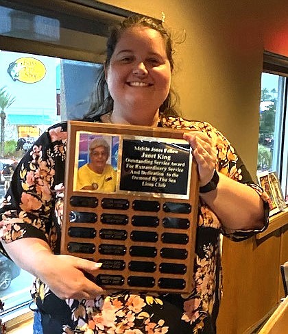 Lion Katie Hamlin with her Lion of the Year Award. Courtesy photo