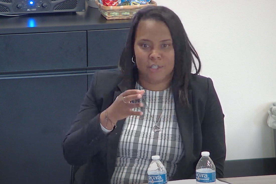 Flagler Schools Superintendent LaShakia Moore at a July 23 School Board workshop. Flagler Schools image