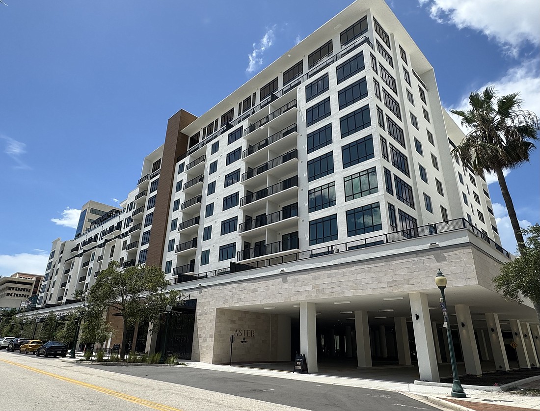 Aster & Links includes 424 residences at 1991 Main Street in Sarasota.