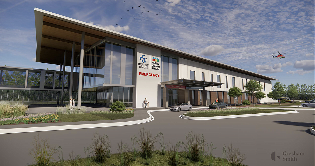 Baptist Health plans to develop a medical campus in the Silverleaf community of St. Johns County including this freestanding emergency department.