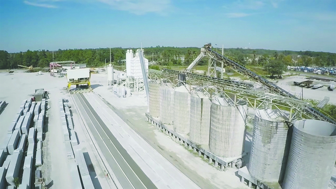 The Gate Precast Co. facility in North Jacksonville is shown in an image from a drone video. The Wells Companies Inc., which makes prefabricated buildings, announced July 15 it acquired Gate Precast and purchased the facility.