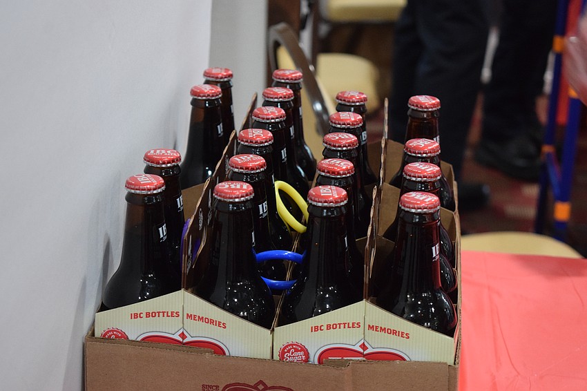 The root beer ring toss is one of the more challenging ring toss games at the health fair. Winners were able to take a bottle of root beer with them if they won.