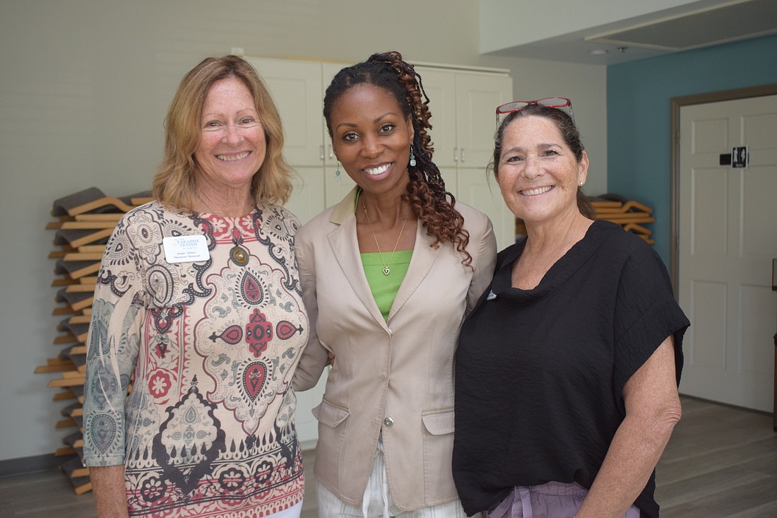 Program Manager Debby Debile, Dr. Coeurlida Ashby and Executive Director Amy Steinhauser at the Medical Suite at the Paradise Center.