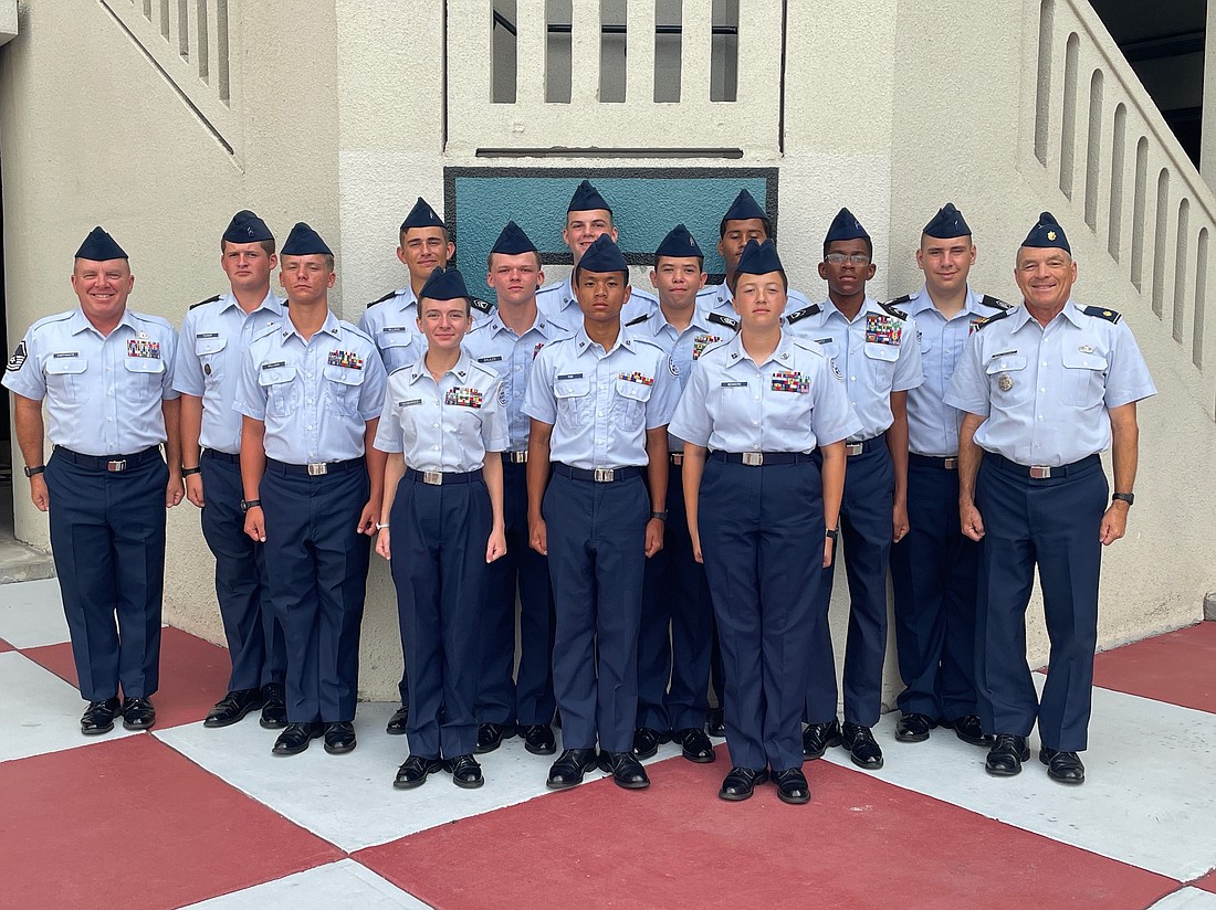 The Mainland High School JROTC cadets. Courtesy photo