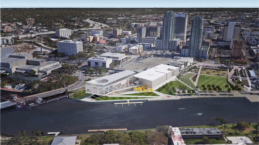 A computer rendering of the Tampa Museum of Art expansion.