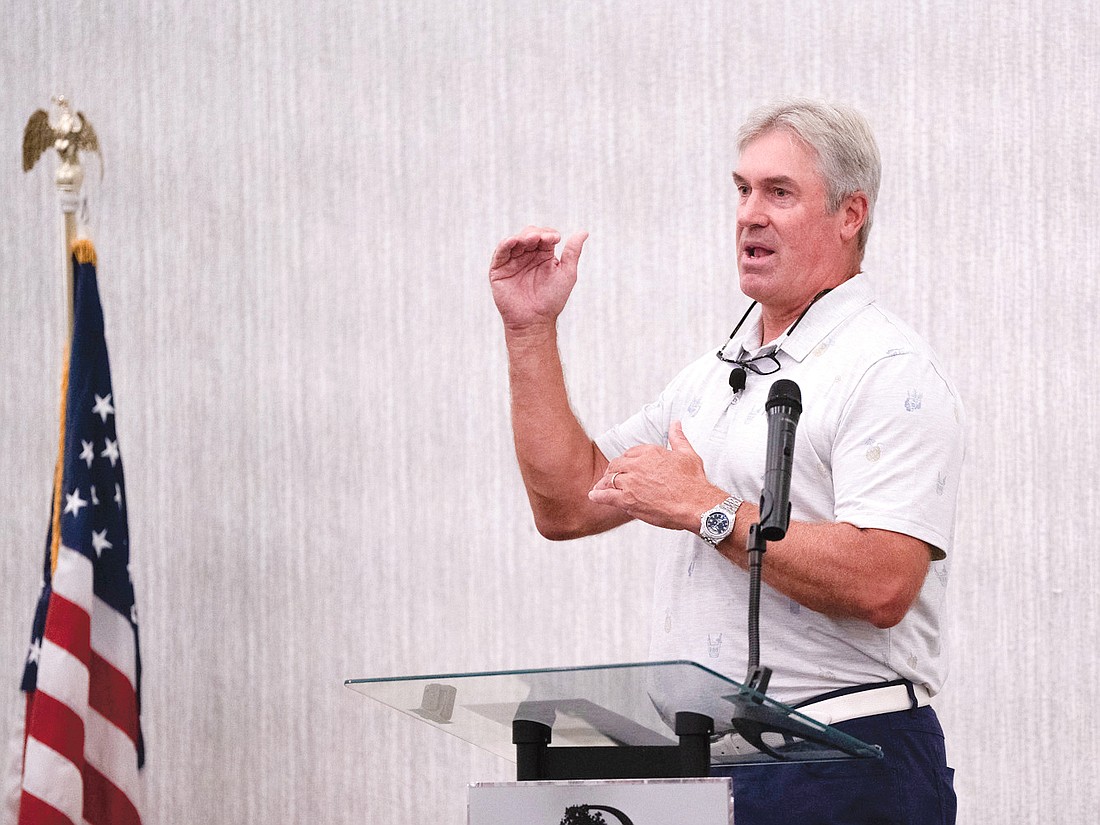 Jacksonville Jaguars head coach Doug Pederson was the keynote speaker at the Jacksonville Bar Association member luncheon July 18.