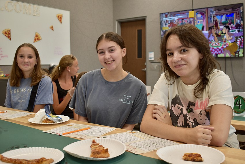 Mairead Reardon, Shauna Ditro and Maya Faust are members of the library's teen advisory board.